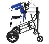 Déambulateur roulant réglable avec support debout et double frein pour une meilleure mobilité et un entraînement des membres inférieurs