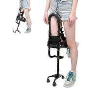 Déambulateur télescopique monojambe, béquille de genou, support de mobilité du genou for les personnes âgées blessées ou ayant subi une fracture de la cheville(Left)