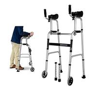 Déambulateur vertical extra haut pour adultes avec accoudoirs et roues - Béquille légère pour maman et papa - Supporte jusqu'à 181,4 kg - Parfait pour les personnes âgées et les personnes ayant une