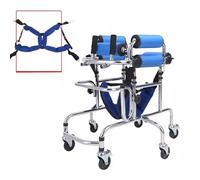 Déambulateur vertical portable pour paralysie cérébrale, avec roues, entraîneur de marche, aide à la station debout verticale réglable en hauteur avec cadre en acier inoxydable, déambulateur