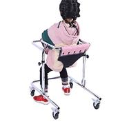 Déambulateur vertical pour enfants atteints de paralysie cérébrale, formation de rééducation, déambulateur pliable pour tout-petits avec roues et siège (couleur : rose, taille : S) Hello