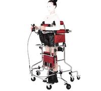 Déambulateur vertical pour personnes âgées avec siège, réglage en hauteur, 8 roues, déambulateur bipède pour rééducation en cas d'hémiplégie, déambulateur portable pour adultes(B)