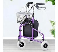 Déambulateurs à 3 Roues pour Personnes âgées, Déambulateur Pliable Léger avec Panier de Rangement, Aide à La Marche en Alliage D'Aluminium à Hauteur Réglable pour La Maison Les Hôtels