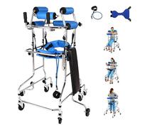 Déambulateurs À Roues Et Rollators Entraînement de Réadaptation WalkingAid, 8 Roues Anti-Inclinaison Siège de Ceinture Pliable Largeur de Ha