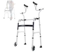 DéAmbulateurs Avec Accoudoirs DéAmbulateur Vertical pour Personnes âGéEs Cadre RééDucation Pliable Avec SièGe Amovible Hauteur RéGlable Adapté aux Personnes à Mobilité RéDuite No seat