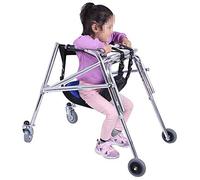Déambulateurs, support d'aide à la marche vertical pour enfants, cadre de marche auxiliaire de rééducation, déambulateur pliable à assistance debout réglable en hauteur pour la formation de rééducati