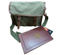 Dean Corso Ninth Gate Sac et réplique de livre avec cartable Musette vintage avec « Neuf portes du royaume des ombres » en similicuir pour cosplay accessoire de collection Vert