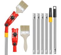 DEANKEJI 1,75 m en Acier Inoxydable Manche Telescopique, Avec Brosse Perche Telescopique Peinture, Multi-angle Perche Peinture, Adapté aux Plafonds Hauts, Murs et Décorations