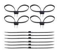 DEANKEJI 10 Pièces Serre Cable, Durable Rilsan Noir, Double Verrouillage | Nylon Collier de Serrage, Résistant à la Déchirure, Anti-UV, Polyvalent, pour Gestion Des Câbles, Jardinage et Sécurité