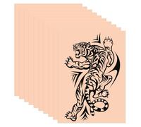 DEANKEJI 10 Piezas Piel Sintetica Tatuaje, Rosa Piel de Práctica de Tatuaje | Double Face Fausse Peaux de Pratique en Silicone, Élastique, Lavable, pour Entraînement Tattoo, Tracé Lignes et Ombrages