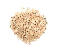 DEANKEJI 500 Pièces Lettre en Bois,Puzzles de Chiffres de A à Z Lettres de Scrabble,Lettre Bois pour Le Bricolage,L'apprentissage des Enfants