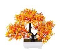 DEANKEJI Bonsai Artificiel, Plastique Réaliste Cerisier Japonais Artificiel, Couleur Coucher de Soleil Petite Plante Artificielle Pourles Rebords de Fenêtre, Les Terrasses, Les Décorations de Table