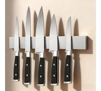 DEANKEJI Porte Couteaux Aimanté 30 cm, Autocollant Barre Aimantée pour Couteaux, Acier Inoxydable 304 Aimant Couteau Mural, Barre Magnetique Outils Aucun Perçage Requis, pour Couteau Cuisine, Ciseaux