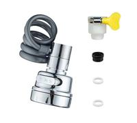 DEANKEJI Rallonge Robinet Cuisine, Extensible Extension Robinet, 3 Modes de Jaillissement, Pivotant Prolongateur Robinet, avec Raccords et Joints, pour Robinets Salle Bain et Cuisine
