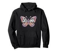Deanna Butterfly - Word Art personnalisé avec nom Mignon Sweat à Capuche