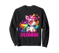 Deanna Nom personnalisé Licorne Colorée Femme Fille Sweatshirt
