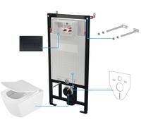 Deante Anemon kit châssis avec cuvette, abattant et bouton CDZN6ZPW