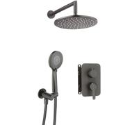 Deante Arnika ensemble de douche encastré avec douche pluie graphite BXYZDQAM