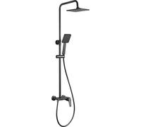 Deante Boro ensemble de douche mural avec douche pluie noir NER_N4PM