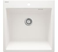 Evier timbre d'office granit blanc mat ERIDAN 1 bac 600x610