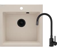 Deante Evora évier avec mitigeur beige/noire ZQJN5103
