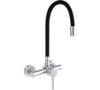 Deante Luno mitigeur de cuisine murale acier inoxydable-noir BOC_B800