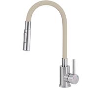 Deante Luno mitigeur de cuisine sur pied acier inoxydable-beige BOC_5740