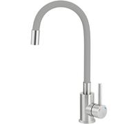 Mitigeur évier Luno gris acier, bec flexible BOC_S720