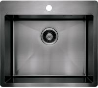 Deante Olfato évier en acier inoxydable avec siphon 55x50.5 cm graphite ZPO_D10B
