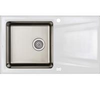 Deante Prime évier granit-acier inoxydable 86x50 cm blanc ZSR_A113