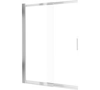 Deante Prizma paroi de baignoire 98.1 cm deux pièces chrome brillant/verre transparent KTJ_073R