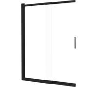 Deante Prizma paroi de baignoire 98.1 cm deux pièces noir mat/verre transparent KTJ_N73R