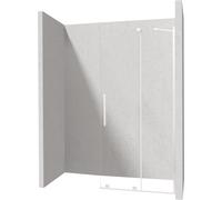 Deante Prizma paroi de douche walk-in 100 cm blanc mat/verre transparent KTJ_A30R