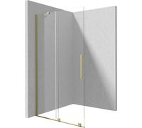 Deante Prizma paroi de douche walk-in 90 cm doré brossé/verre transparent KTJ_R39R