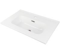 Deante Tubo lavabo 60x38.5 cm rectangulaire de meuble-encastrée blanc brillant CTU_6U6M