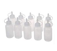 Deanyi 10pcs Tip Colle Bouteille Vide Bouteille de Colle Applicateur avec Couvercle pour Les Petits projets Encollage, Papier Quilling Bricolage Artisanat, Peinture Acrylique 100 ML