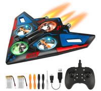 deAO Avion Télécommandé pour Enfant, Drone d'avion RC en Mousse, Dès 6 Ans | Débutants, Avec LED, Voltige 360°, 3 Vitesses, Flottement Auto, Intérieur/Extérieur, Léger Sécurisé, Pilotage Facile