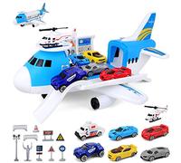 deAO Kit de Transports avec Avion-Cargo, des Mini Voitures, Un Hélicoptère