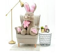 DEAR BEAR Lapin en Peluche géant et doux Bunny 120 cm