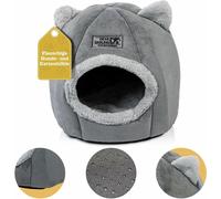 DEAR DARLING DD-03GRM Panier de luxe pour chats Panier pour chiens gris Gr. M 36x40cm Maison Caverne Lit pour chats Lit pour chiens Besoin d'animaux Animaux Canapé pour chiens Canapé pour chats Coussi