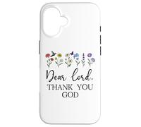 Dear Lord Thank You God Quote Jesus Bible Verse Christian Coque pour iPhone 16
