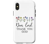 Dear Lord Thank You God Quote Jesus Bible Verse Christian Coque pour iPhone X/XS