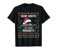 Dear Santa Airboat Pull de Noël Moche T-Shirt