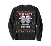 Dear Santa Christmas Pigeon Lover Pull de Noël Moche Sweatshirt
