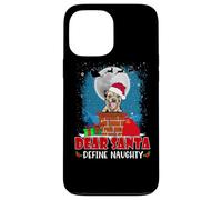 Dear Santa Define Naughty Border Terrier Dog Funny Christmas Coque pour iPhone 13 Pro Max