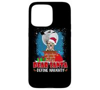 Dear Santa Define Naughty Border Terrier Dog Funny Christmas Coque pour iPhone 15 Pro Max