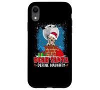 Dear Santa Define Naughty Border Terrier Dog Funny Christmas Coque pour iPhone XR