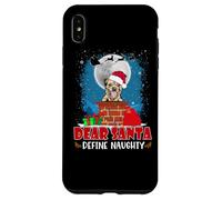 Dear Santa Define Naughty Border Terrier Dog Funny Christmas Coque pour iPhone XS Max