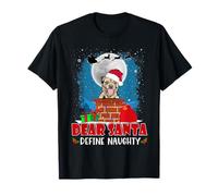 Dear Santa Define Naughty Border Terrier Dog Funny Christmas T-Shirt