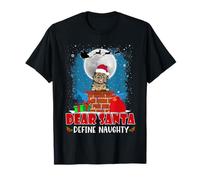 Dear Santa Define Naughty Cairn Terrier Dog Funny Christmas T-Shirt